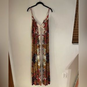 Maxi print cover up dress